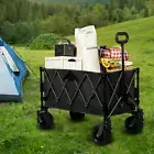 Foldable Camping Trolley Cart, 240L Large Capacity, Heavy Duty, Portable Wagon