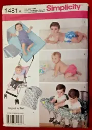 Simplicity Pattern 1481 Baby Accessories Sewing Craft Project (H)