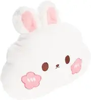 ULTECHNOVO Cute Rabbit Plush Waist Pillow Fluffy Stuffed Animal Cushion for Car Interior Decor Comfortable Support Easy Installation Seasonal Use