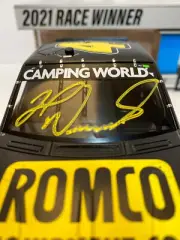 NASCAR 2021 JOHN HUNTER NEMECHEK #4 ROMCO TEXAS WIN AUTOGRAPHED 1/24 TRUCK
