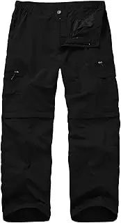 [Winebox] Walking Hiking Trousers Mens, Convertible Zip Off Lightweight Quick Dry Breathable Cargo Fishing Safari Camping Travel Pants