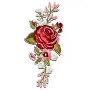 Catch the Patch Patch / iron-on patch - Flower flower tendril - red - 14.8 x 6 cm - Iron-on patches