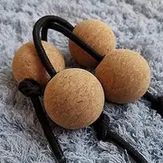 Silent Ball Kashaka Cork 2 Pcs Asalato Shakers, Rhythm Training Hand Musical Percussion for Beginner, Koshkash for Concerts Aslatua Shakers
