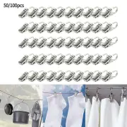 Hooks Curtain Clip Drapery Hanging Holder Hook Magnetic Metal Rugged Silver