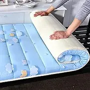 Japanese Floor futon Mattress, Portable Thick Folding Bed for Camping and Sleeping, Comfortable and Breathable, Single and Double Bed.(B,150 * 200cm)