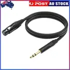 XLR Female To 1/4inch 6.35mm TRS Stereo Jack Cable Durable for Microphone Mixer