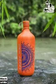 Handmade pottery Clay water bottle can personalized madelaArt For Christmas Gift