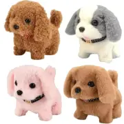 Electronic Robot Dog Walking Barking Tail Wagging Pet Puppy Dog Plush Toy Kid US