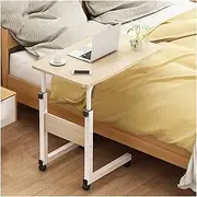 Mobile Overbed Computer Table Days Overbed Table, Portable Desk with Castor Wheels for A Convenient Writing Surface to Use in Bed Or A Wheelchair, Adjustable Height Table with Wheels Over B