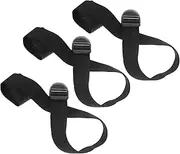 [ROMISBABA] 3pcs Tie Down Strap Durable Ratchet Belt with Press Buckle for Secure Outdoor Cargo Lashing and Baggage Black