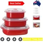 Calypso Basics by 6-Piece Microwave Cookware, Steamer and Storage Set, Red