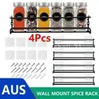 4X Spice Racks Wall Mounted Shelves Can Storage Cabinet Organiser for Kitchen AU