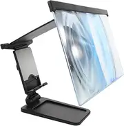 LIGIGWASH Phone Screen Magnifier Desktop Phone Holder Desktop Phone Stand Holder Phone Monitor Screen Cell Phone Cradles Screen Magnifier for Cell Phone Cellphone Stand Plastic Black