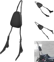 Benlari Gloss Black Detachable Sissy Bar Passenger Backrest Pad Compatible 2004-2024 for Harley Davidson Sportster XL 1200 883 SuperLow Iron 48 (Tall Sissy Bar)