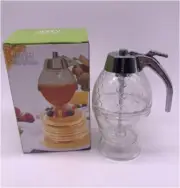 Honey Dispenser Pot Container Cup Juice Syrup Kettle Kitchen Bee Drip Rack Stand