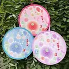 Cartoon Mini Cute Pocket Purse Hand Held Fans Portable Round Folding Fans