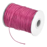 Rose Red 1mm Waxed Cord 175 Yard Wax Bead Thread String for Jewelry Making