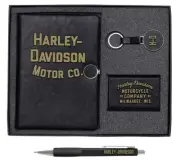 Harley-Davidson Executive Office Planner Pen Fathers Day Gift Set Black