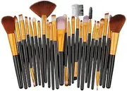 Set of 25 PCS Makeup Brush Kit for Foundation Liquid Blending Powder Eyeshadow Blush Cosmetics Concealer Brushes with Soft & Dense Bristles As Shown 9
