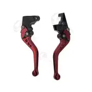 Red CNC Shorty Brake Clutch Levers For Yamaha FZ1 FZ6 FZ07 FZ09 Control Hand