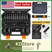 Durable 1/2" Drive Metric Impact Socket Set with Extension Bars - 20-Piece