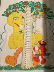Vintage Collectible Sesame Street Big Bird Ruler Height Measuring Growth Chart