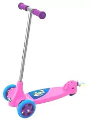 RAZOR KIXI KIX SCRIBBLE~TODDLER GIRLS~RIDE ON~SCOOTER PINK PURPLE+PAD~BELL~LIGHT