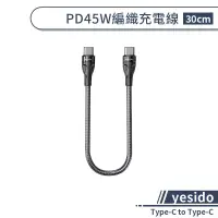 在飛比找蝦皮商城優惠-【yesido】Type-C to Type-C PD45W