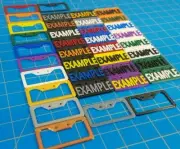 1/10 Scale Custom RC License Plate 2 Matching Plates 6 Piece Set - 8 Characters
