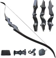 40lbs Archery Takedown Recurve 60" Bow 6XARROW Set Hunting Adult Shooting Target