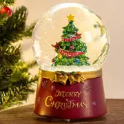 Snow Globe Lighted Christmas Decorations, Christmas Tree Musical Glass Snow G...