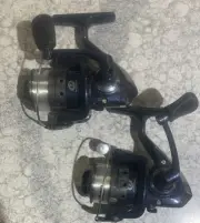 2 Reels Shakespeare Microspin Blue Spinning Reel Ice Fishing Crappie Bream Trout