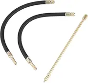 X AUTOHAUX 1Set 180 Degrees Copper Tire Valve Extension with Flexible Plastic 300mm Tyre Valve Stem Extender for Car Motorcycle RV Truck Bike
