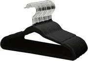 ManGotree 13.8 Inch Premium Kids Velvet Hangers for Closet, Ultra-Thin Children's Clothes Hangers with 360° Swivel Hook, Sturdy Non-Slip Felt Kids Hangers for Youth (22 Pack, Black)