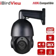 4K 8MP PTZ IP Camera 36X Zoom Speed Dome POE IR CCTV Two Way Audio IR