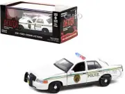 2001 FORD CROWN VICTORIA WHITE MIAMI METRO POLICE "DEXTER" 1/43 GREENLIGHT 86613