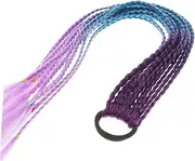LIFKOME Braided Hair Extensions for Lightweight Ponytail Wig with Smooth Edges for Cosplay and Daily Wear Sparkly Hair Rope Braid Accessory