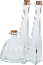Garneck 3pcs Decorative Glass Bottles for Wedding Ceremony Unique Keepsake Message Bottles with Cork Stopper Sand Ceremony Jars for Home Display and Crafts