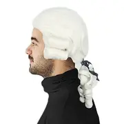 Men's Colonial Judge Wig Powdered Wig Long Curly Washington Costume Wigs Funny Wig Carnival Cosplay Wigs