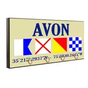 Avon NC Outer Banks Nautical Flags Design Key Hanger / Pet Leash Hanger
