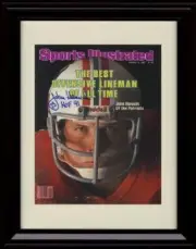 16x20 Framed John Hannah - New England Patriots SI Autograph Promo Print
