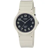 在飛比找PChome24h購物優惠-CASIO 超輕巧休閒時尚大地色系列圓形數字錶-米白 (MQ