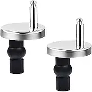 tunghey Upgraded Toilet Seat Hinge Fixings Top Fix Nuts Screws Quick Release Hinges Fittings Rubber Back to Wall for Toilet Seat Hinges Replacement (2Pack)
