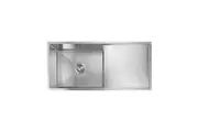 AGUZZO Stainless Steel Kitchen Sink - 960mm Single Bowl with Drainer - Top/Under Mount