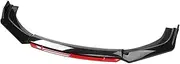 Car Universal Front Shovel Gloss Car Front Bumper Lip Body Kit Front Under Lips Diffuser Spoiler Car Accessoriesa(Red)
