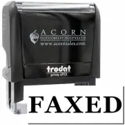 Large Self-Inking Times Faxed Stamp Size 7/8" Tall x 2-1/4" Wide