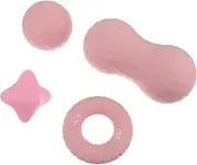 4pcs Relaxation Massage Ball Kit for Yoga Fitness Pink High Elasticity Deep Tissue Relief for Sole Back and Shoulder Tension Essential Sports Tool