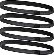 [DOANTE] Sports Hairband, Pack of 6 Non-Slip Elastic Headbands for Boys, Children, Sports Enthusiasts - Black