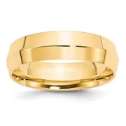 Solid 10K Yellow Gold 6mm Knife Edge Comfort Fit Men's/Women's Wedding Band Ring Size 12