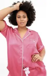 BNWT PETER ALEXANDER MAGENTA SATIN TOP AND SHORTS SET SIZE 2+